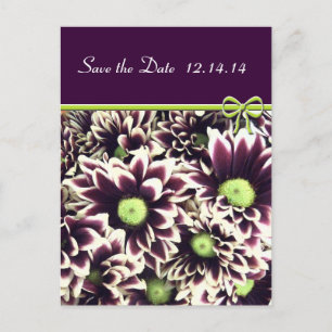Save the Date Lila und Limone Ankündigungspostkarte