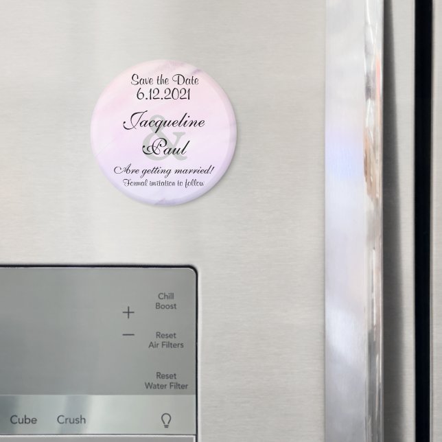 Save the Date Lila Wasserfarbmagnete Magnet (In Situ (Kühlschrank))