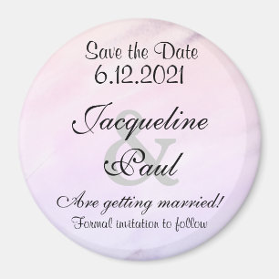 Save the Date lila Watercolor-Magneten Magnet