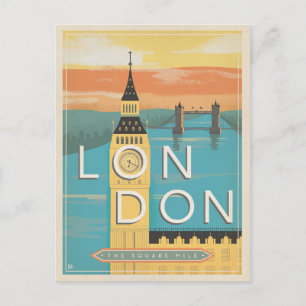 Save the Date London - The Square Mile Ankündigungspostkarte