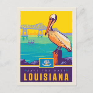 Save The Date   Louisiana Einladungspostkarte