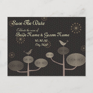 Save the Date Love Bird Einladung Postkarte