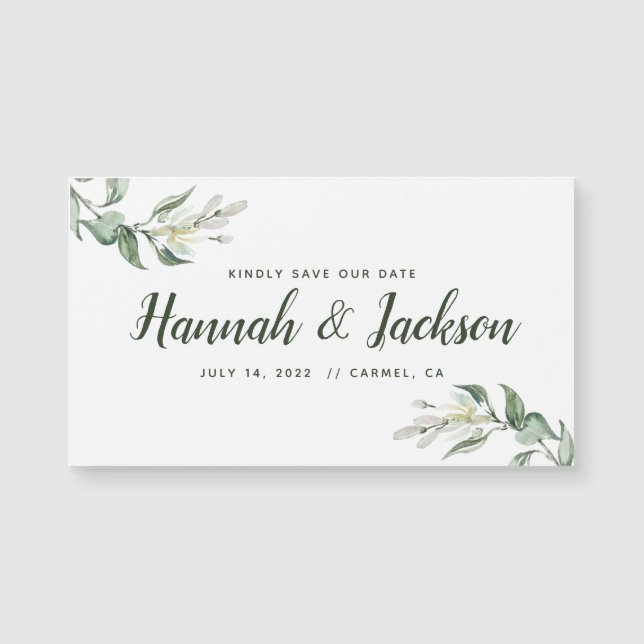 Save the Date *Lovely Greenery* Magnet (Vorderseite)