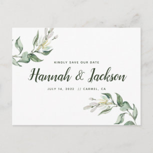 Save the Date *Lovely Greenery* Postkarte