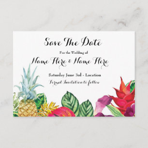 Save the Date Luau rustikale Aloha tropische