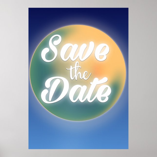 Save the Date Magical Moon Poster (Vorne)