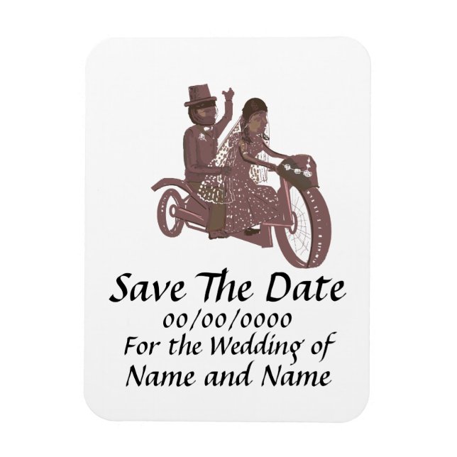 Save the Date Magnet Biker Hochzeiten (Vertikal)