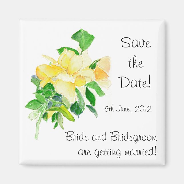 'Save the Date' Magnet, Dreaming Spires Rose Magnet (Vorne)