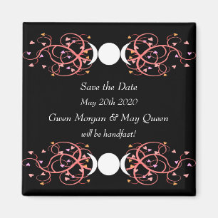 Save the Date Magnet lesbische Wiccan Hochzeit