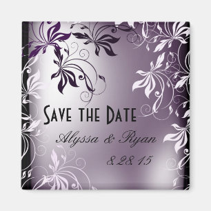 Save the Date Magnet - lila Perle