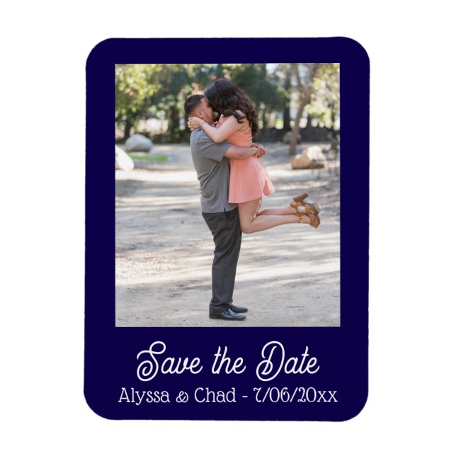 Save the date magnet personalized photo (Vertikal)