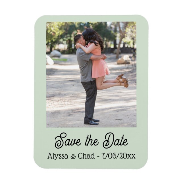 Save the date magnet personalized photo (Vertikal)