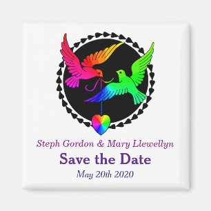 Save the Date Magnet-Regenbogen-Stolz-homosexuelle Magnet