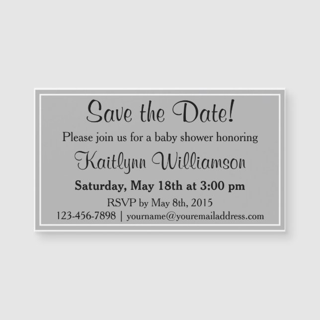 Save the Date Magnetkarte (Vorderseite)