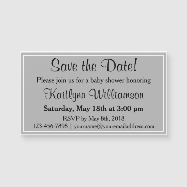 Save the Date Magnetkarte (Vorderseite)