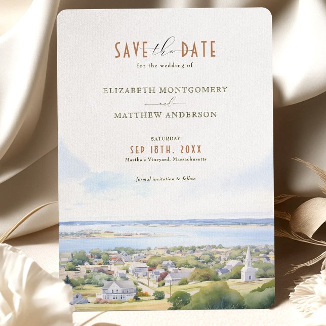 Save the Date Martha's Vineyard, Massachusetts Einladung (Von Creator hochgeladen)