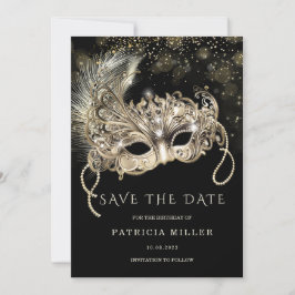 Save the Date Masquerade Party Einladung