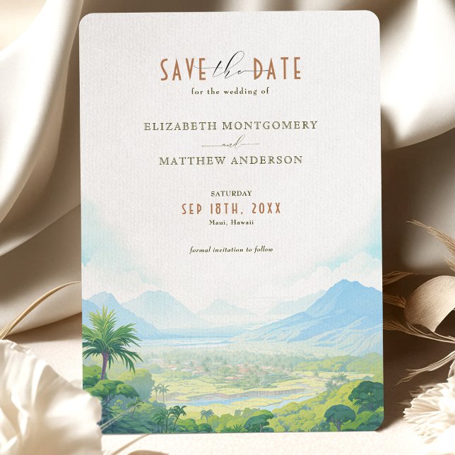 Save the Date Maui, Hawaii Zielort Einladung (Von Creator hochgeladen)