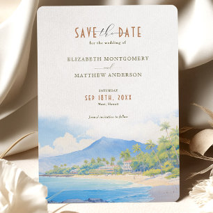 Save the Date Maui, Hawaii Zielort Einladung