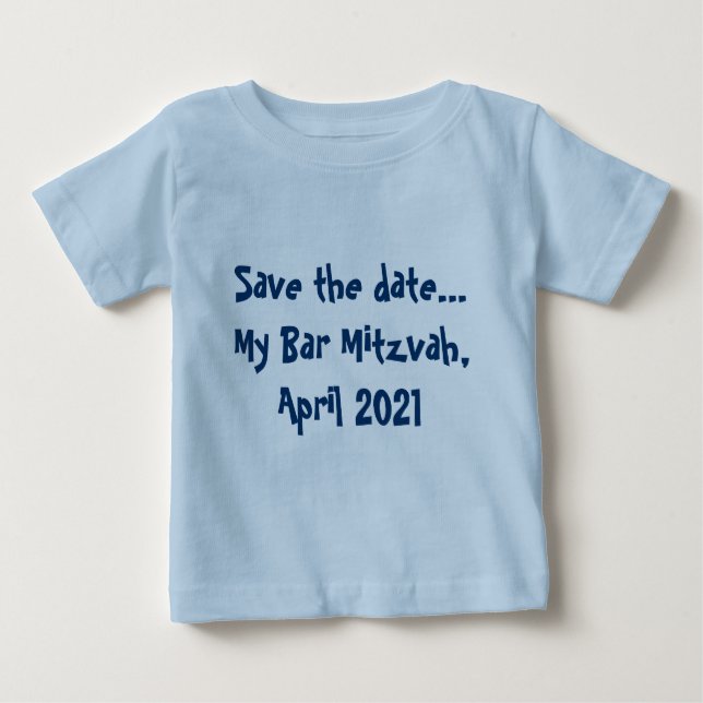 Save the Date… Mein Bar Mitzvah, im April 2021 Baby T-shirt (Vorderseite)