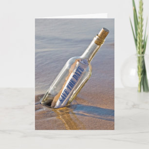 Save the Date Meldung in Flaschen Ankündigung