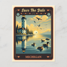 Save The Date | Michigan Invasion Postcard Postkarte