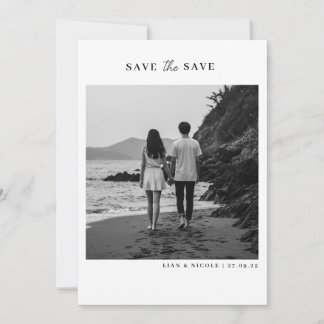 Save the date - minimalist elegant with photo