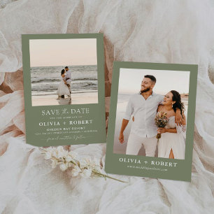 Save the Date Minimalistisch mit Fotokarte