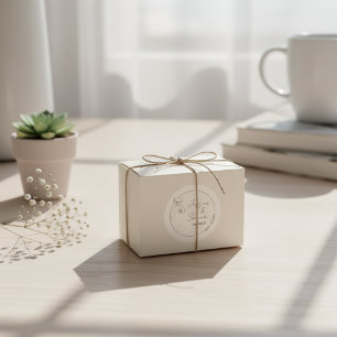 Save the Date Minimalistische Mohnhochzeit Runder Aufkleber