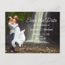 Save the Date minimalistisches Skript qr Code Foto