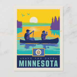 Save the Date   Minnesota Einladungspostkarte
