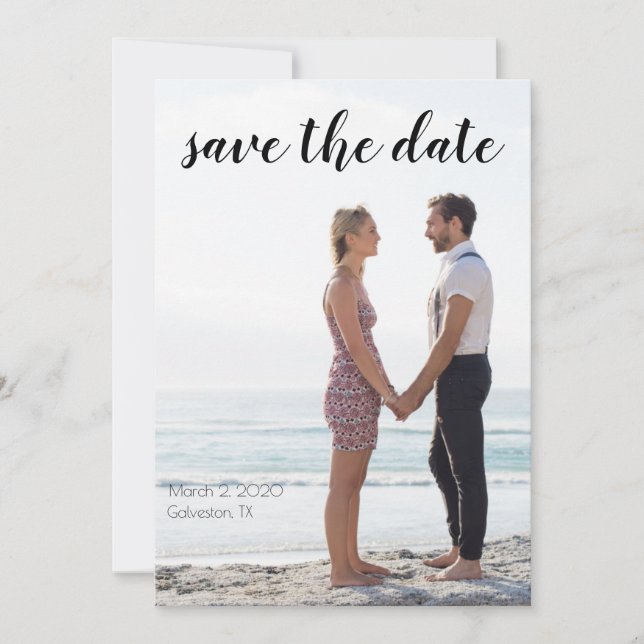 Save the Date mit Foto Einladung (Vorderseite)