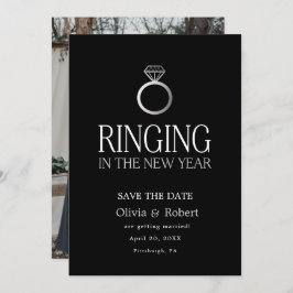 Save the Date mit Foto im Neuen Jahr Einladung