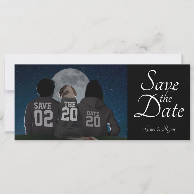 Save the Date mit Foto-Karten für Hunde (Vorderseite)