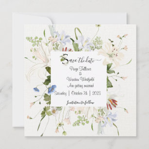 Save the Date mit heller Blüte Einladung