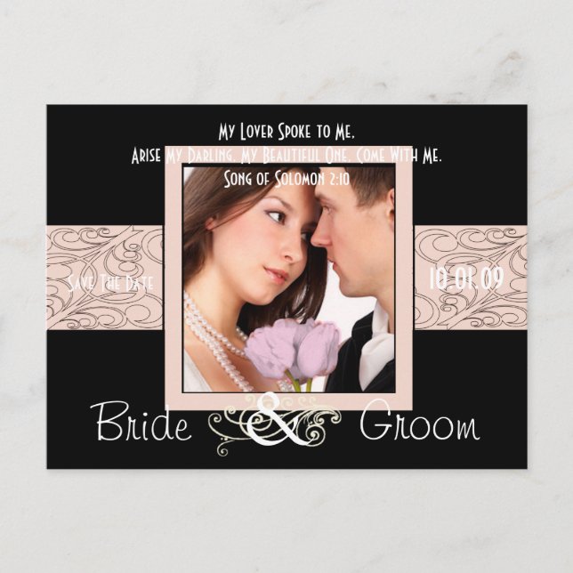 Save the Date mit Ihrem Foto Ankündigungspostkarte (Vorderseite)