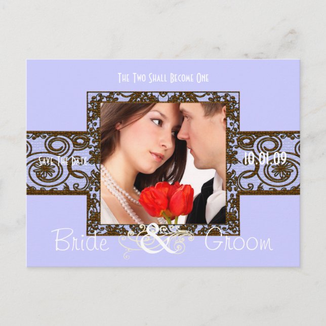 Save the Date mit Ihrem Foto Ankündigungspostkarte (Vorderseite)