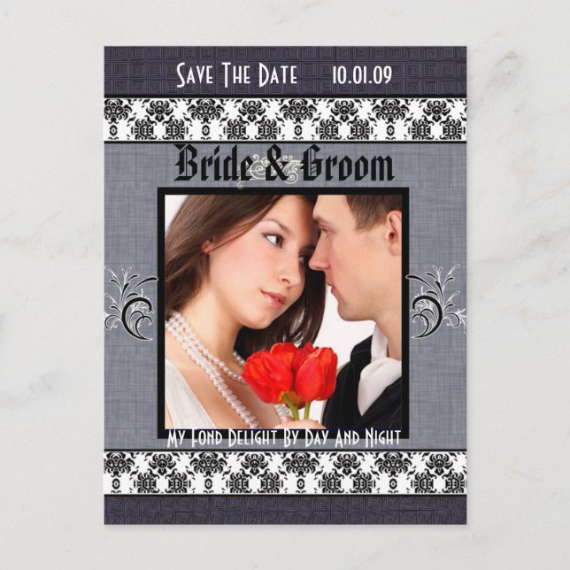 Save the Date mit Ihrem Foto Ankündigungspostkarte (Vorderseite)