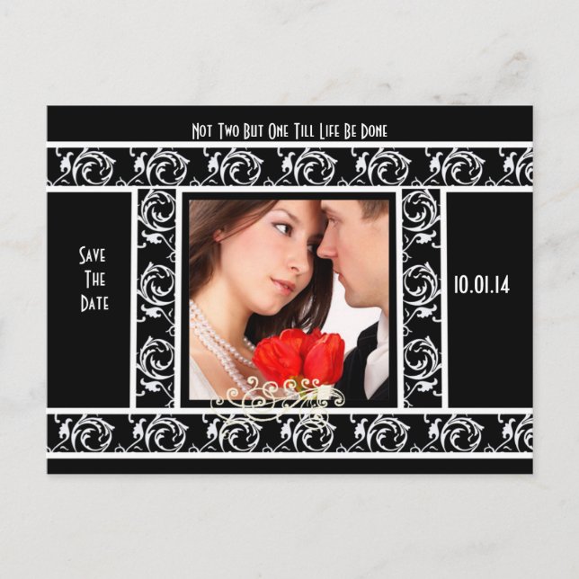 Save the Date mit Ihrem Foto Ankündigungspostkarte (Vorderseite)