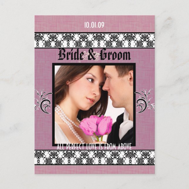 Save the Date mit Ihrem Foto Ankündigungspostkarte (Vorderseite)