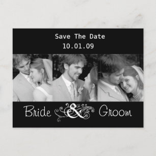 Save the Date mit Ihren Fotos Ankündigungspostkarte