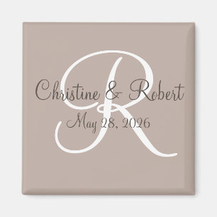 Save the Date mit Monogramm Magnet
