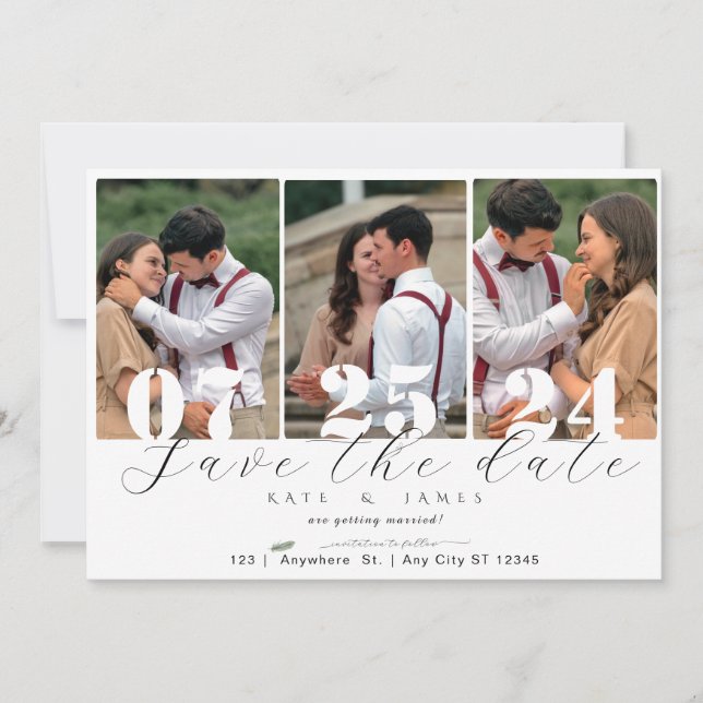 Save the Date mit QR-Code Einladung (Vorderseite)