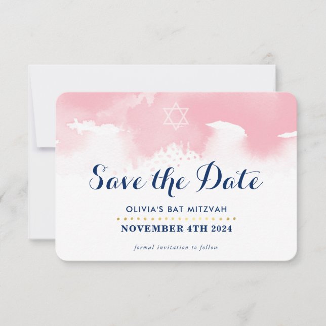 SAVE THE DATE MITZVAH DANKESKARTE (Vorderseite)