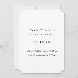Save the Date, Modern Minimalistische Flachkarte Feiertagskarte