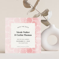 SAVE THE DATE moderne boho mandala rosa Aquarellfa