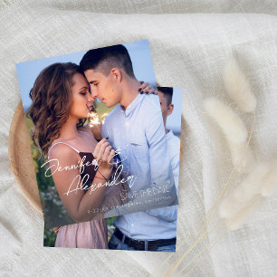 Save the Date Moderne Namen Foto VerticalV4