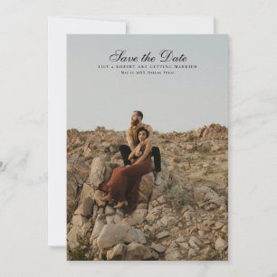 Save the Date Moderne Romantische Foto-Bildkarte