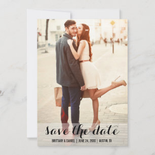Save the Date Moderne Verlobung Fotokarte BL Einladung