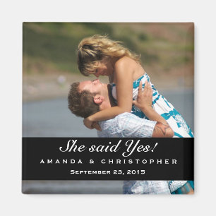 Save the Date modernes Brown u. rosa Magnet